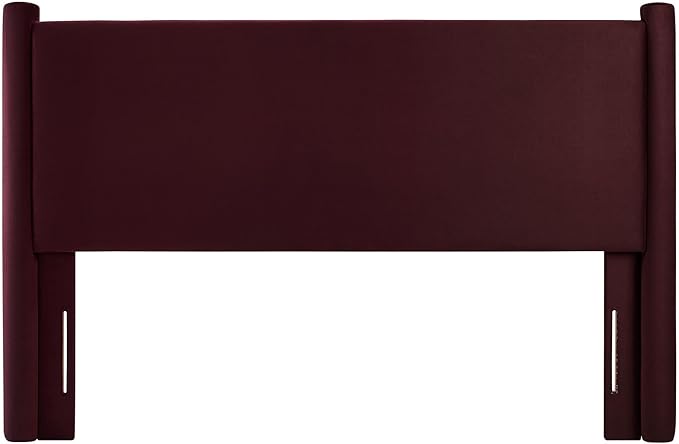 Modway Rael King Upholstered Headboard with Pillars in Mulberry – Velvet Headboard – Stain-Resistant Performance Velvet Headboard for King Size Beds