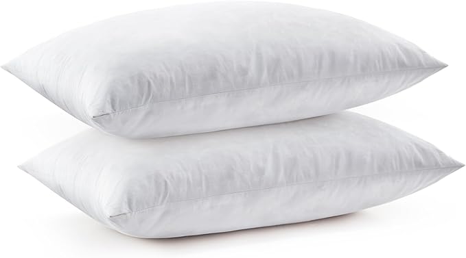 20x26 Feather Lumbar Pillow Inserts, Decorative Throw Pillow Inserts for Covers, Fuller Fit with Soft Support for Bed and Couch, Set of 2