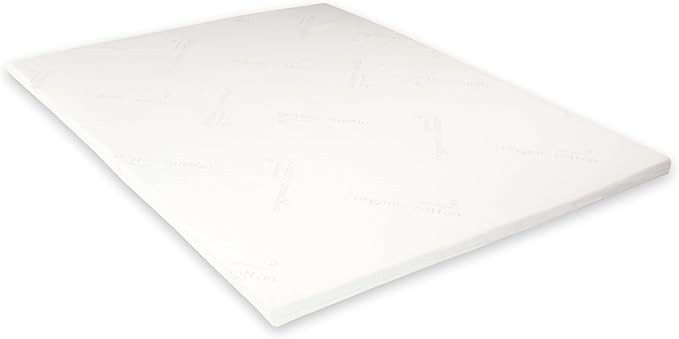 Naturepedic 2'' Adagio Latex Mattress Topper - Thick Cooling Breathable Top Mattress Pad for Back Pain Relief & Full Body Contouring Comfort - Twin XL
