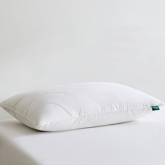 Three Geese White Goose Feather Down Pillows King Size(20x36inches) 2 Pack- 100% Cotton, Medium Firm,Soft Support