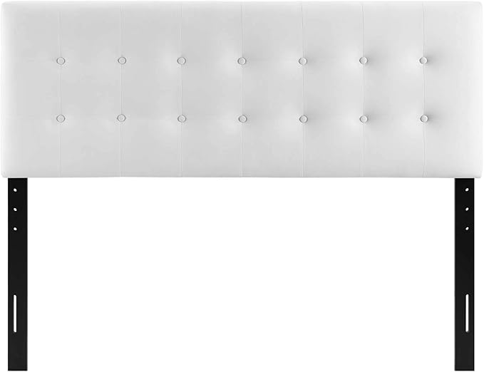 Modway Emily King Biscuit Tufted Performance Velvet Headboard, White