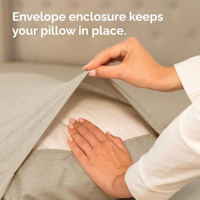 King Standard Pillow Cases Set of 4 - Soft Hotel Quality Pillowcase Covers - Comfy Bedding for Women, Men, Kids & Teens - Machine Washable Pillow Protectors - 4 Piece - King Standard Heathered Beige