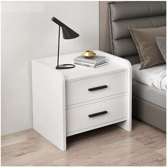 Nightstand Bedside Table Simple Bedside Table Living Room White Storage Cabinet Bedroom Gray Nightstand Assembly Dressers Side Table With Drawer End Table For Bedroom ( Color : B-white , Size : Double
