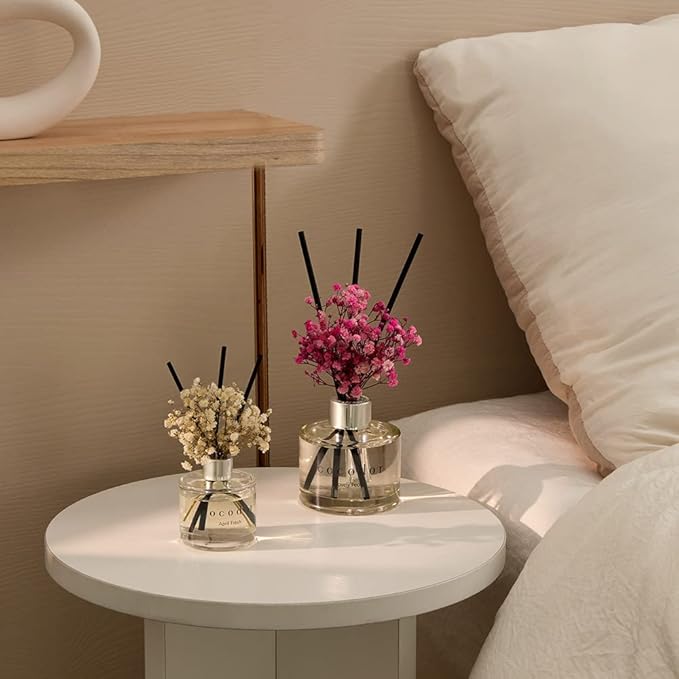COCODOR Preserved Real Flower Reed Diffuser/Garden Lavender / 6.7oz(200ml) / 2 Pack/Reed Diffuser Set, Oil Diffuser & Reed Diffuser Sticks, Home Decor & Office Decor, Fragrance and Gifts