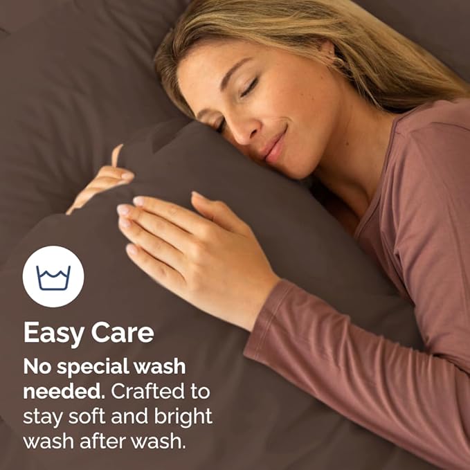 Standard Pillow Cases Set of 6 - Ultra Soft Hotel Quality Pillowcase Covers - Comfy, Cozy & Wrinkle Free - Shrink, Stain and Fade Resistant - Machine Washable Pillow Protectors - 6 Piece Set - Brown