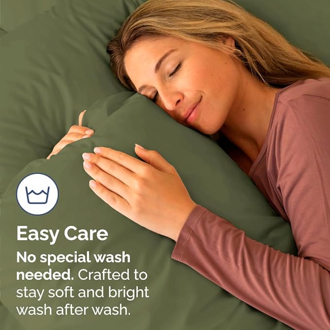 King Standard Pillow Cases Set of 4 - Soft Hotel Quality Pillowcase Covers - Comfy Bedding for Women, Men, Kids & Teens - Machine Washable Pillow Protectors - 4 Piece Set - King Standard Sage Green