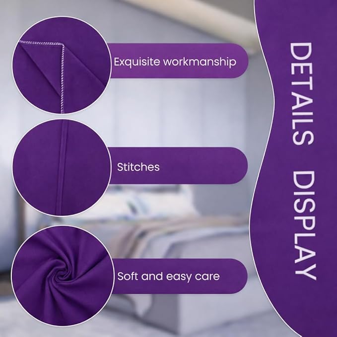 EVOLIVE Body Pillow Cover 21"x54", Ultra Soft Microfiber Pillowcase with Hidden Zipper, Breathable, Machine Washable, for Pregnancy & Side Sleepers, Cover Only (21"x54" Body Pillow Cover, Purple)
