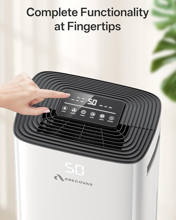 52 Pints Dehumidifier for Basement Bedroom Bathroom Large Room Home, 4500 Sq.Ft Dehumidifiers with Drain Hose, 2025 Energy Star Certificate, Humidity Control, 24H-Timer, Auto Defrost