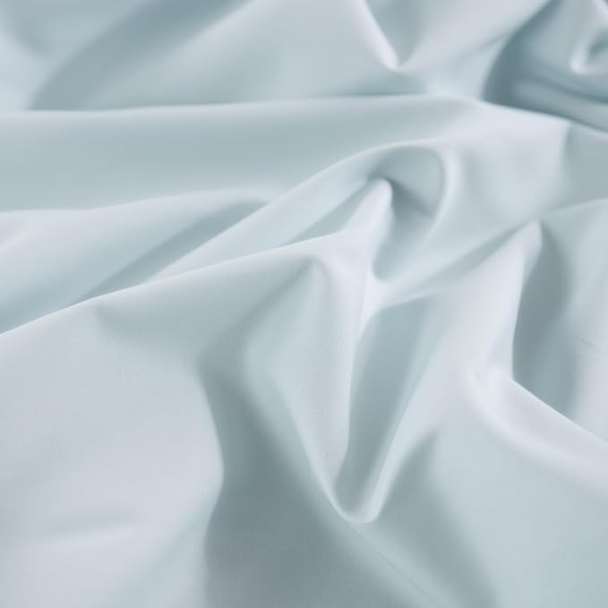 NEXHOME PRO Duvet Cover Set 100% Washed Cotton Kids Twin XL 66"x92", Organic Natural Linen Like Textured 2 Pieces Bedding Set Baby Blue with Zipper Closure & Corner Ties, Breathable(No Comforter)