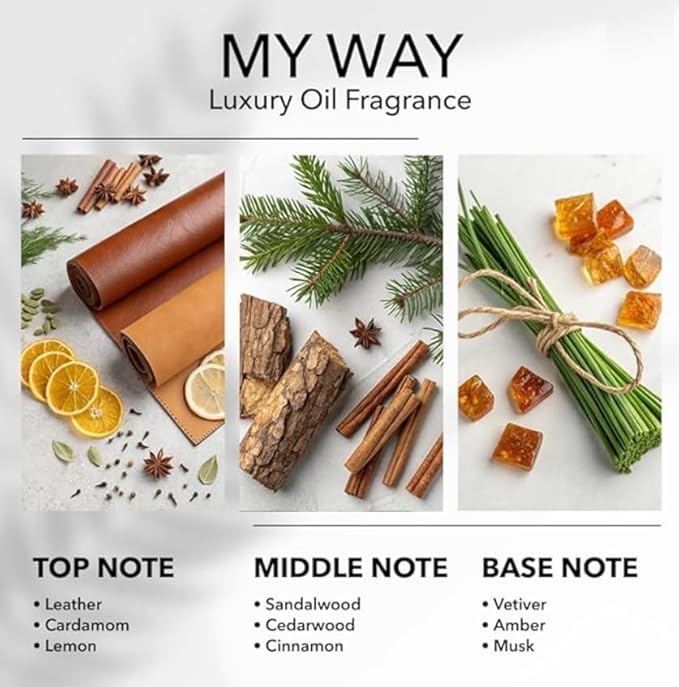 My Way Diffuser Oil, Inspired by 1 Hotel Miami Beach, 6.7 FL Oz, 200 mL Hotel Scent Diffuser Oil, My Way Aromatherapy Blend of Essential Oils for Home & Office, Leather & Sandalwood Scent.