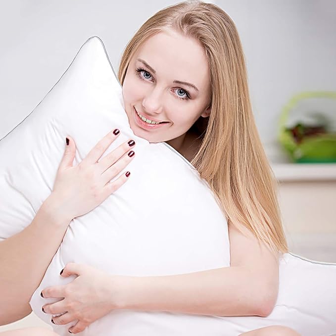 HIMOON Bed Pillows for Sleeping 2 Pack,Queen Size Cooling Pillows Set of 2,Top-end Microfiber Cover for Side Stomach Back Sleepers