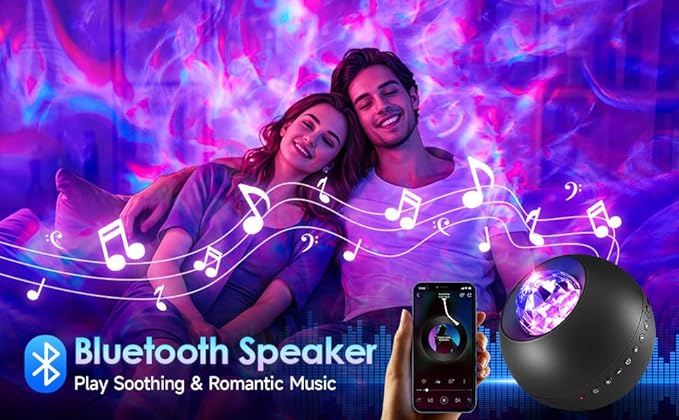 One Fire Galaxy Projector with Gifts Box/240 Lighting Modes/15 White Noise/Bluetooth Music Galaxy Projector for Bedroom Adults,Teen Stuff Room Lighting Bedroom Decor for Teen Girls&Teenage Boy Gifts