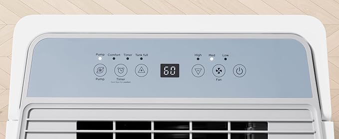 Small Dehumidifier for 2500 Sq.ft, Max 35 Pint/D, Smart Compressor Dehumidifier with Drain Hose, Intelligent Humidistat