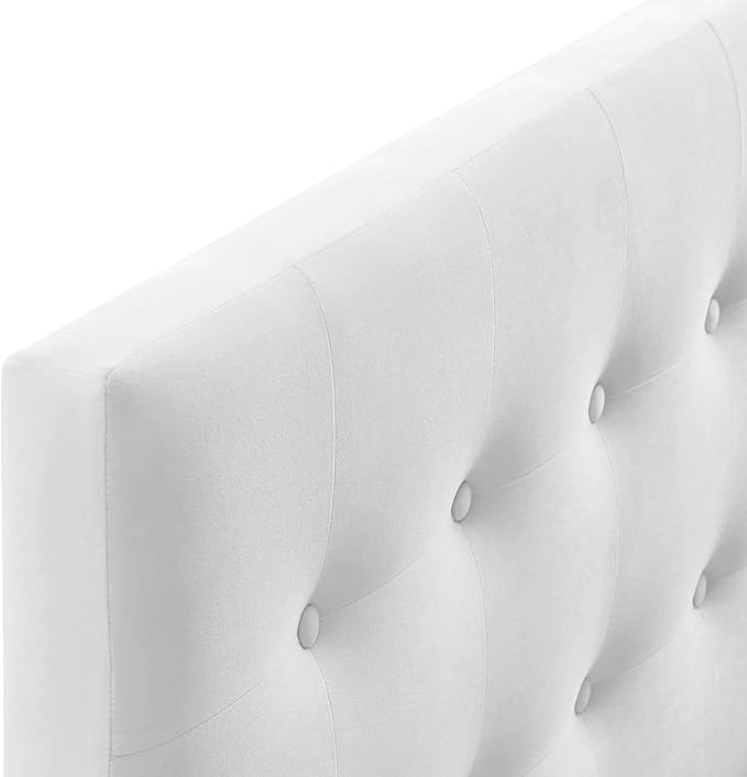 Modway Emily King Biscuit Tufted Performance Velvet Headboard, White
