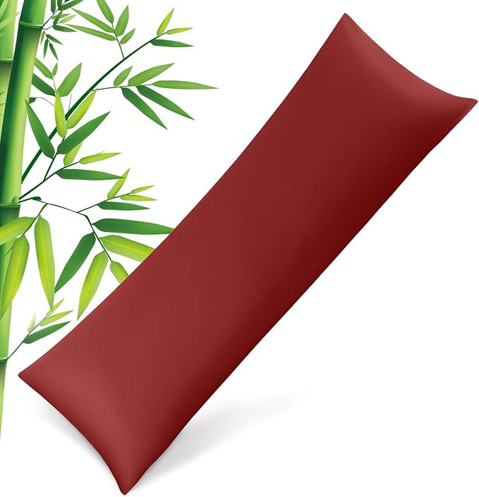 Pillowcases Body Size,Cooling Viscose Body Pillow Cover with Zipper Closure, Cool & Breathable Pillow Cover for Hot Sleepers and Night Sweats, 20" x 54"