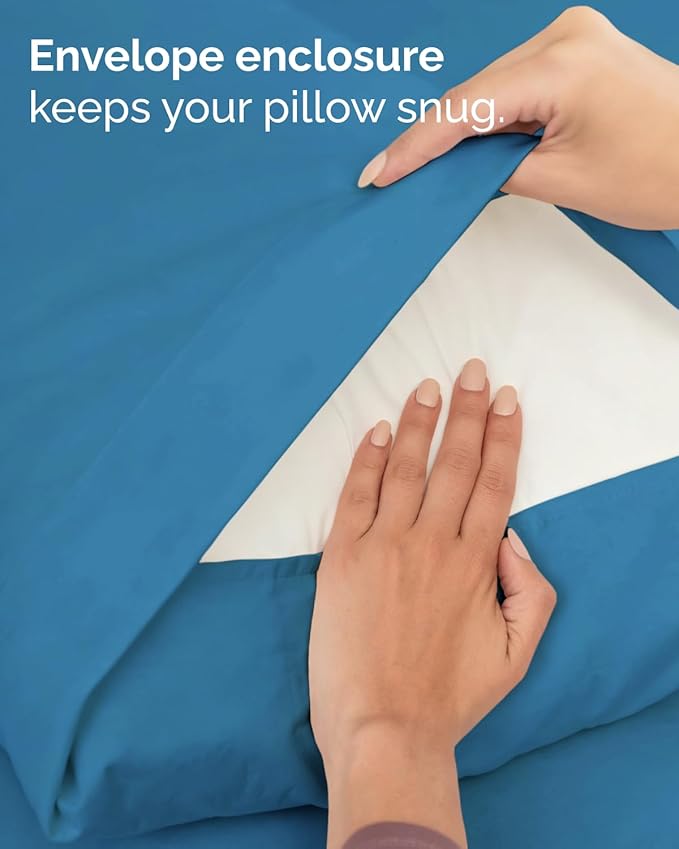 Twin 4 Piece Sheet Set - Comfy, Breathable & Cooling - Hotel Luxury Bedding for Women, Men, Kids, Teens & Children - 1 Flat & 1 Fitted Sheet & 2 Pillowcases w/ Deep Pockets - Wrinkle Free - Denim Blue