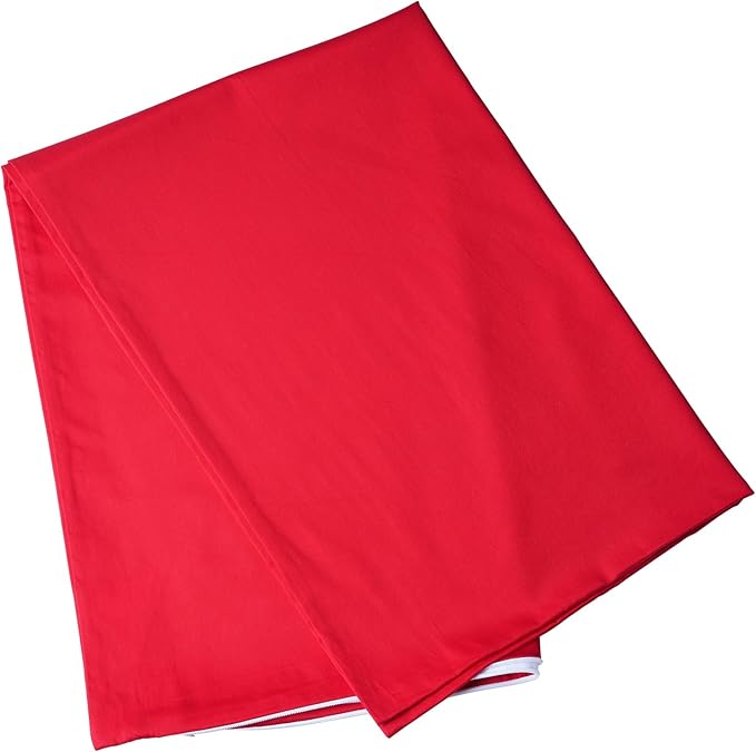 Cotton Pillow Protectors/Cases Queen Size with Zipper 2 Pack Red Color,Cooling & Breathable Bed Pillow Protectors Set of 2 Pillow Cases Cover (Queen Size 20" x 30")