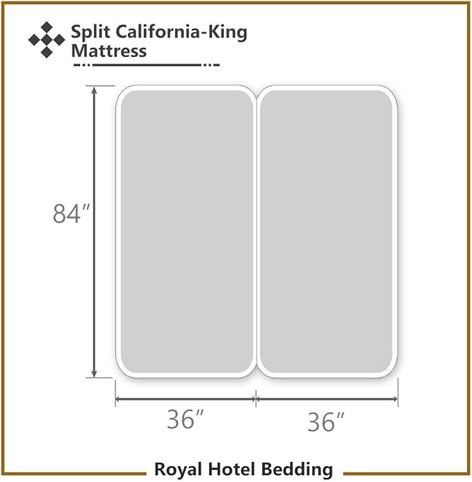 Royal Hotel Bedding Abripedic Crispy Percale Sheets, 300-Thread-Count, 5PC Solid Sheet Set, 100% Cotton, Up to 18 Inch Deep Pocket, Split-California-King, Ivory