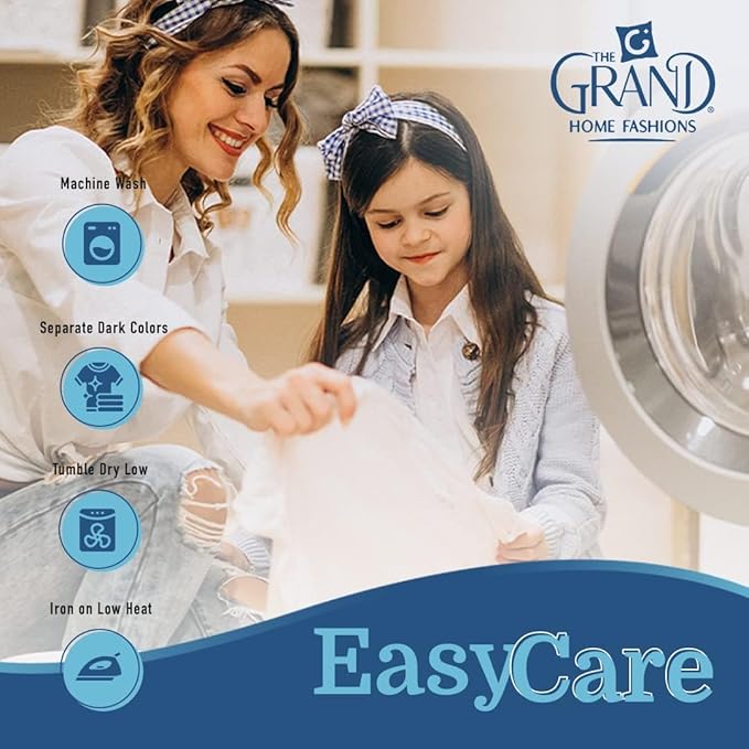 The Grand Pillow Covers Standard Size - Poly-Cotton Pillow Protector with Zipper - Moisture Wicking, Advanced Allergy Protection Pillow Protector - Protects Pillow from Dirt and Debris (2 Pack)