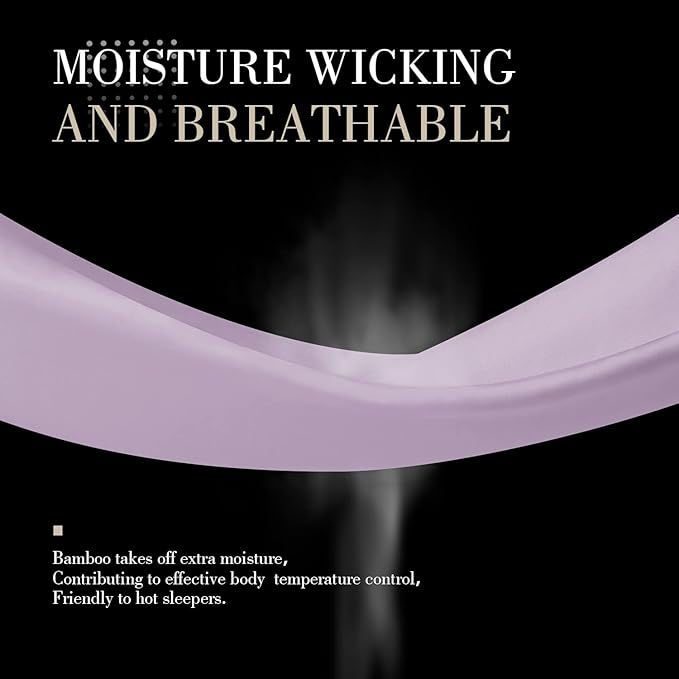 WishSmile Light Purple Cooling Pillowcases,2 Pack,20x36 inches