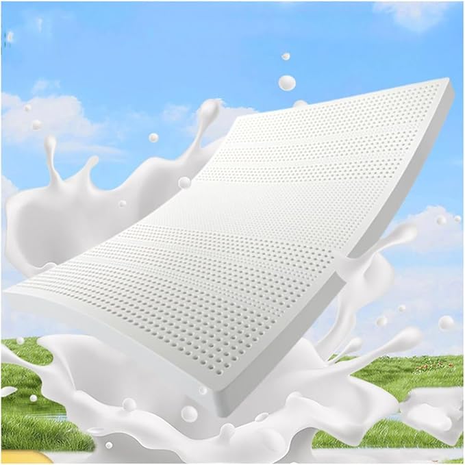 Natural Premium Latex Mattress Topper, Medium Firm Single and Double Bed Topper Help Relief Shoulder and Back Pain,4in,90x190cm(35x75in)