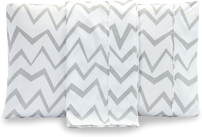 Elegant Comfort Luxury Ultra-Soft 2-Piece Pillowcase Set - 1500 Premium Hotel Quality Microfiber Double Brushed - Wrinkle Resistant, King Size, Chevron Pattern Gray