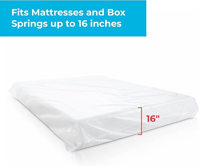 Linenspa Mattress Bag – 2 Pack Twin size / Twin XL Mattress Bags for Moving, Storage & Disposal – Durable Plastic Cover for Moving