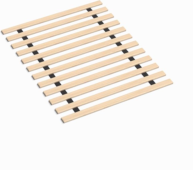 Treaton, 0.68-Inch Horizontal Wooden Bunkie Board/Bed Slats, Enhance Mattress Support, Queen(60.5"), Beige