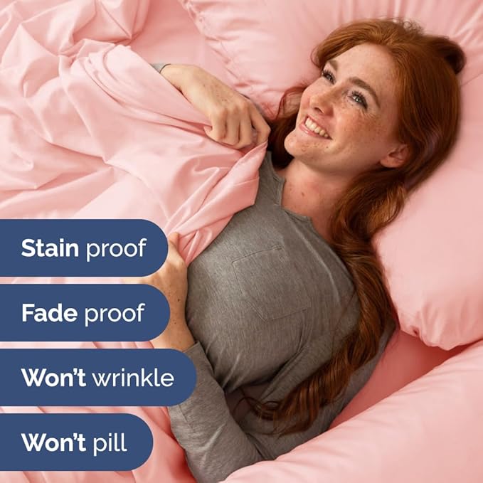 Flex Top Split Head King 4 Piece Sheet Set - Soft, Breathable & Cooling Bed Sheets Set - Hotel Luxury Bedding for Women & Men with Deep Pockets - Wrinkle Free & Fade Resistant - Oeko-Tex - Baby Pink