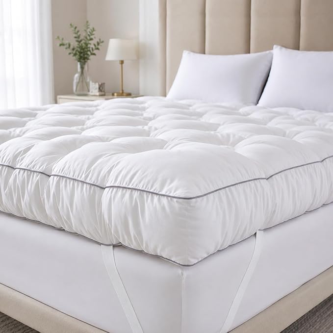 SHOUREN 5 Inch Memory Foam Mattress Topper California King for Back Pain Relief, Extra Thick Gel Memory Foam Bed Topper, Soft Fluffy Supportive Pressure Relief Mattress Pad, 72"x84"
