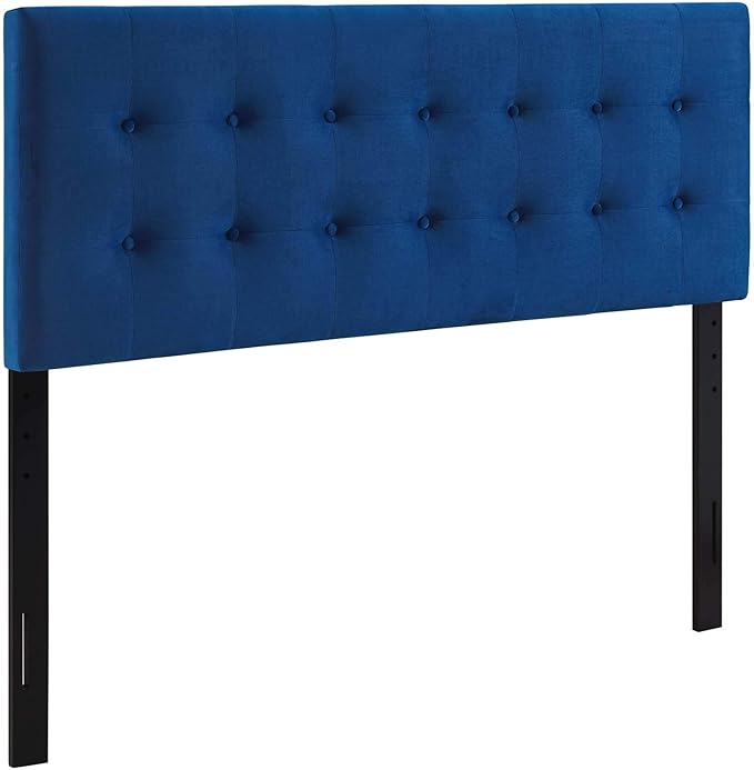 Modway Emily Full Biscuit Tufted Performance Velvet Headboard, Navy