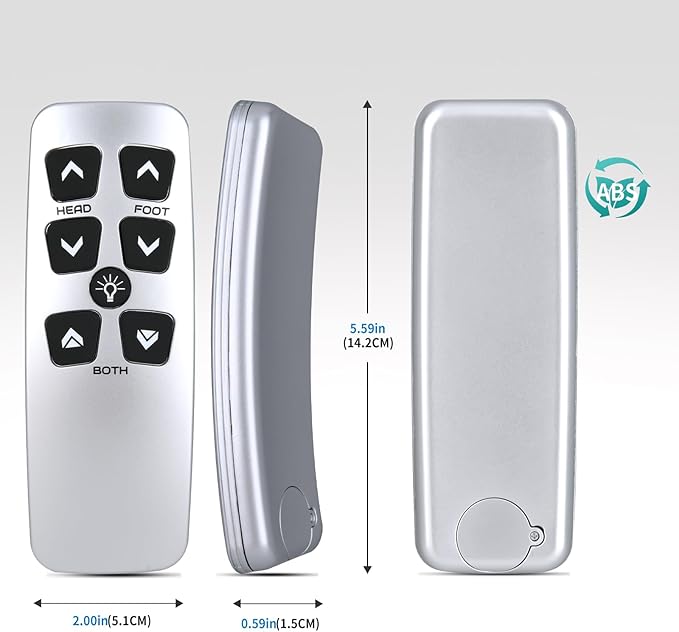 Replacement Remote Control for Leggett & Platt 100 Series II or New Gen T-120 Adjustable Bed Base