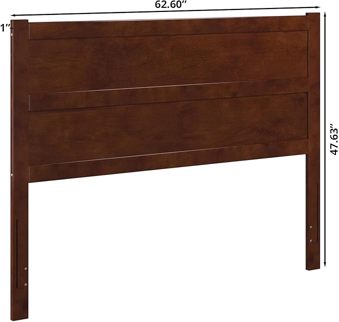 AFI, NoHo Solid Wood Panel Headboard, Queen, Walnut