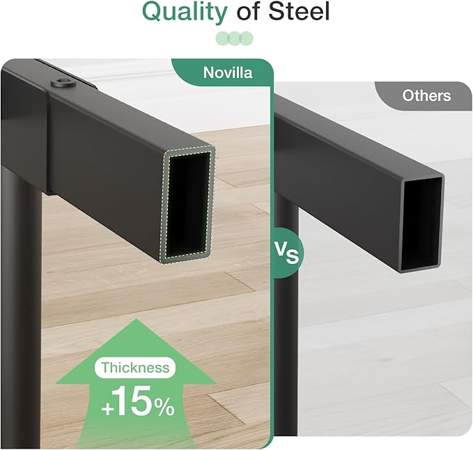 Novilla Twin Bed Frame with Headboard and Footboard, 14 Inch Metal Platform Bed Frame, Under Bed Storage, Strong Metal Slats Support, Mattress Foundation No Box Spring Needed