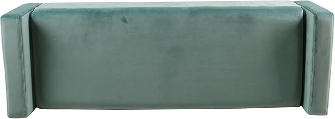 HomePop Fulton Storage Bench - Muted Mint