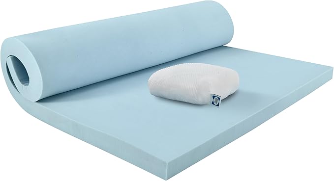 Sealy Dreamlife 3” Gel Memory Foam Full Mattress Topper with Cooling Cover, SealyComfort Gel Foam, SealyCool Stretch Knit Cover with Corner Straps