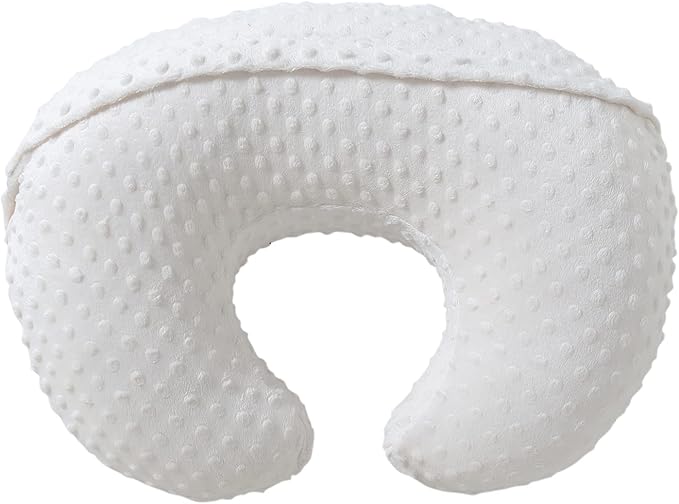 Baby Nursing Pillow and Body Positioner with Premium Slipcover for Breastfeeding for Baby Boys and Girls, Feeding Pillow with Breathable Comfortable Pillowcase (Cloud Dancer)