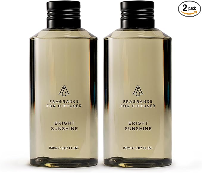AromaPlan Hotel Scents Bright Sunshine 5 Fl Oz (2 Pack), Luxury Aroma & Hotel Fragrance Diffuser Oil- Hotel Diffuser Oil for Aromatherapy- USA Made, Bigger Bottle, Bolder Aroma & Longer Lasting