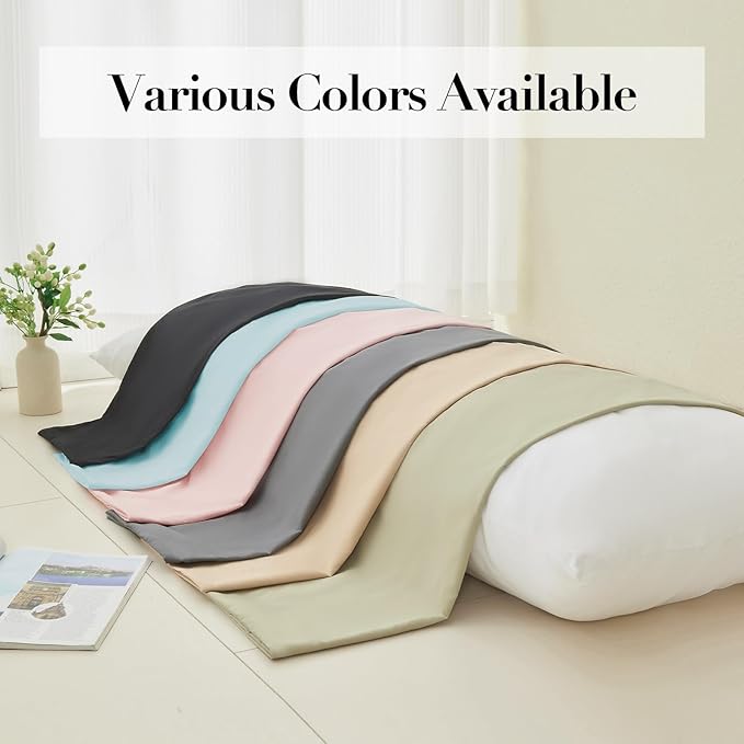 DOWNSTORIA Body Pillow Cover, Ultra Soft Microfiber Long Pillowcase, Envelope Closure Large Pillow Cases 20x54 inch (Light Blue)