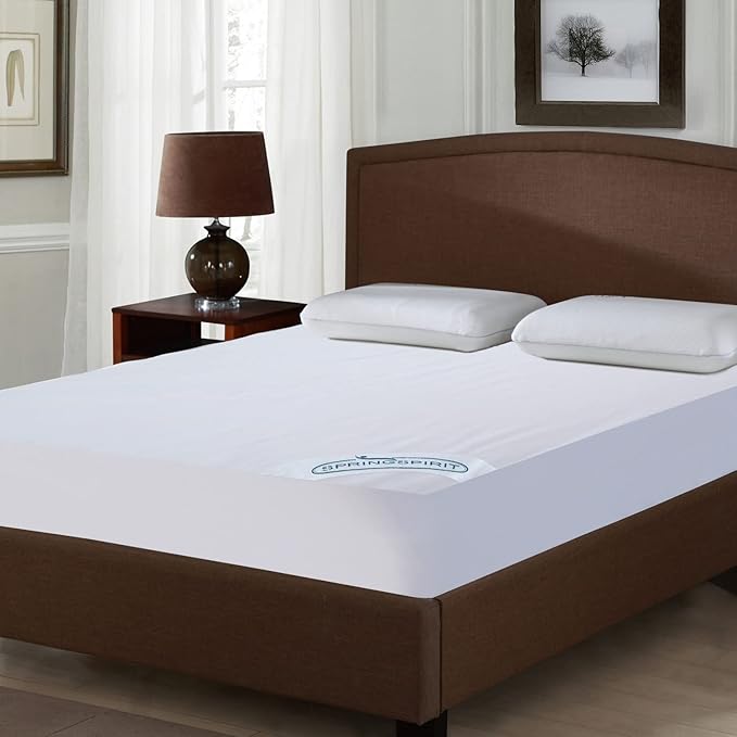 SPRINGSPIRIT Full Size Waterproof Mattress Protector, Full Mattress Cover Pad Waterproof with Deep Pocket up to 14’’, Bed Fitted Sheet (Pack of 2)