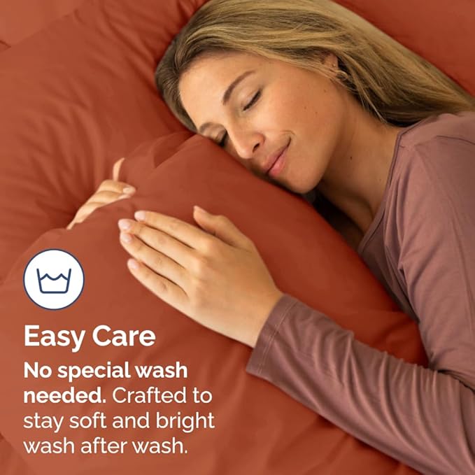 Standard Pillow Cases Set of 2 - Soft Hotel Quality Pillowcase Covers - Comfy & Wrinkle Free - Stain and Fade Resistant - Machine Washable Pillow Protectors - 2 Piece Set - Standard Size Terracotta