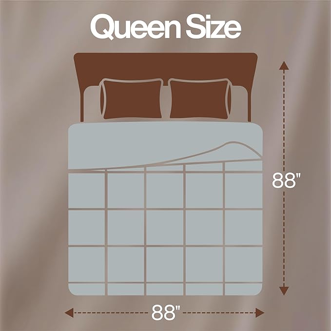 Utopia Bedding Queen Comforter Duvet Insert, Quilted Light Grey Comforter with Corner Tabs, Box Stitched Down Alternative Comforters Queen Size 88 x 88 inches