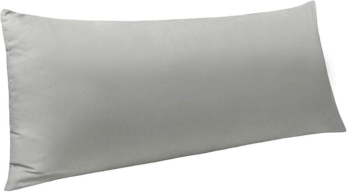 NTBAY Body Pillowcase - Brushed Microfiber 20x54 Pillowcase - Soft, Wrinkle-Free, Fade-Resistant, Stain-Resistant, Smoke Grey Body Pillow Cover with Envelope Closure - 20x54 Inches, Smoke Grey