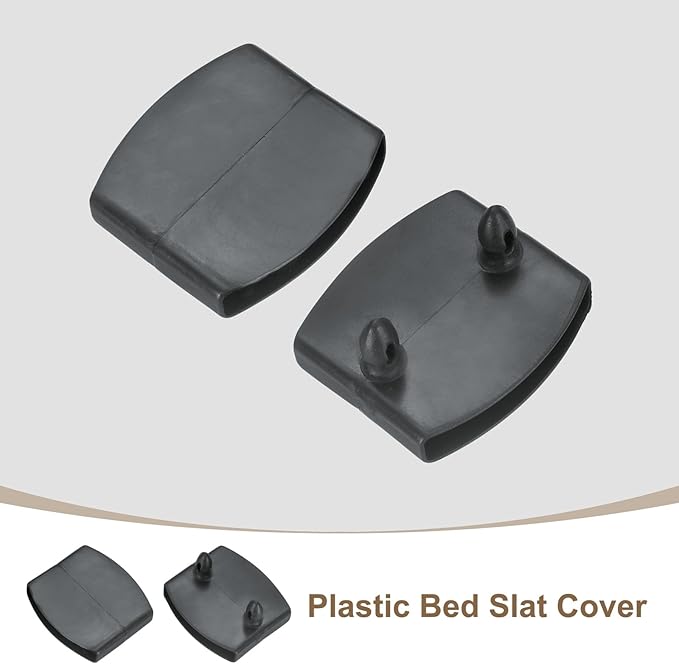 uxcell 12 Pcs 50mm x 9mm Plastic Bed Slat Center Caps, Bed Slat Cover Replacement Holders Furniture Accessories Support for Holding Securing Wooden Base, Gray