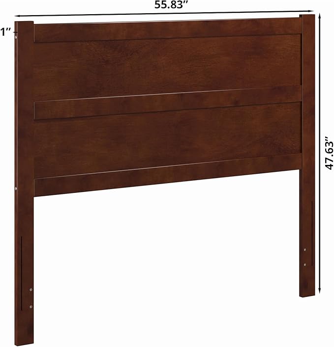 AFI, NoHo Solid Wood Panel Headboard, Full, Walnut