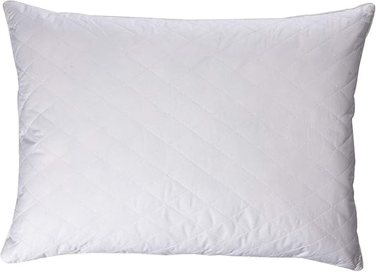 Blue Ridge Home Fashions Quilted Goose and Feather Down Jumbo Pillow in White (Set of 2)