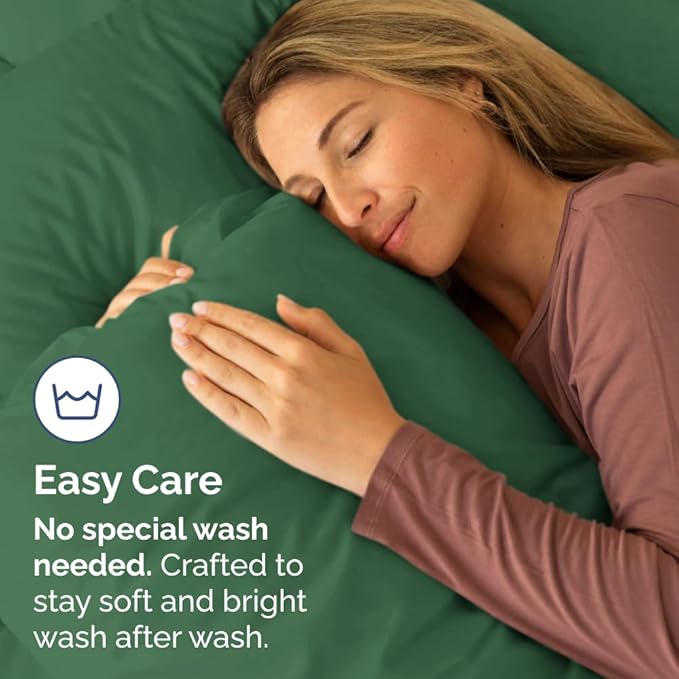 King Standard Pillow Cases Set of 4 - Soft Hotel Quality Pillowcase Covers - Comfy Bedding for Women, Men, Kids & Teens - Machine Washable Pillow Protectors - 4 Piece Set - King Standard Emerald Green