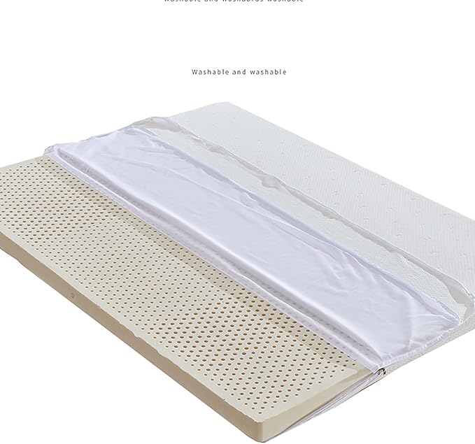 1" Extra-Firm Natural Latex Organic Breathable and Comfortable, Durable and Not Easy to Collapse, Mattress Topper, Natural Latex Mattress,2.5cm,100x190cm
