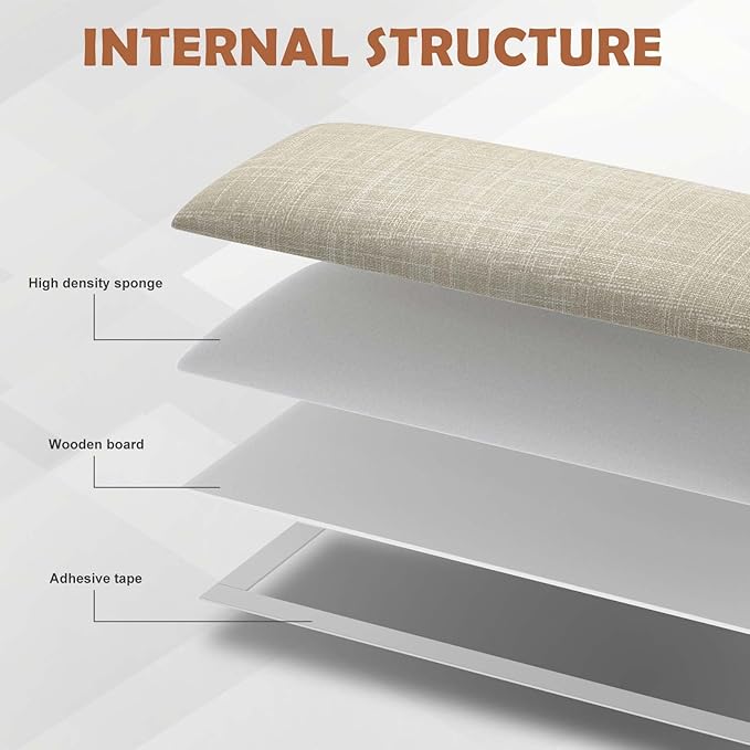 IFNOW Upholstered Wall Mounted Headboard, 3D Soundproof Wall Panels Peel and Stick for Queen Size, Reusable and Removable Tufted Bed Headboard in Beige (9 Panels, 10" x 24")
