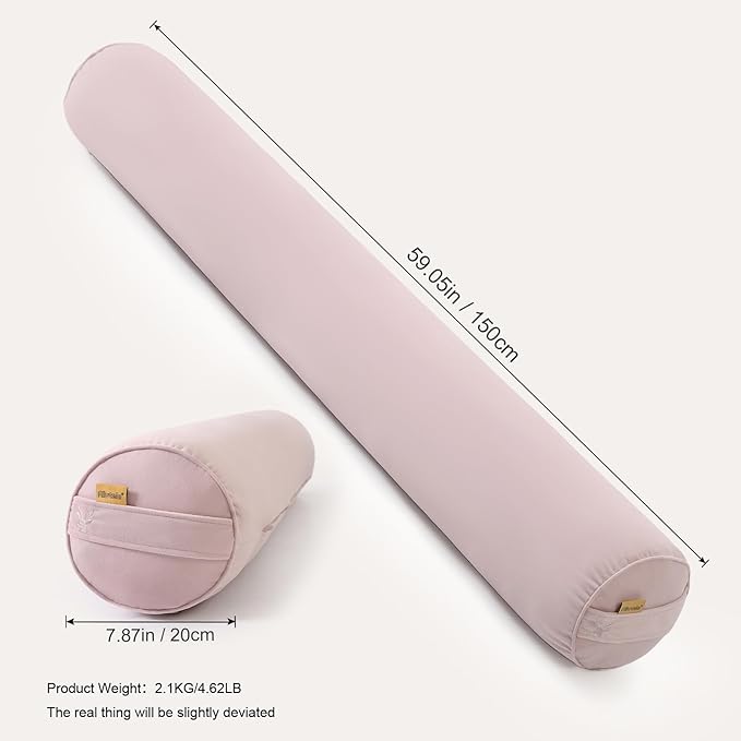 Body Pillow for Adults,Long Round Pillow,Big Cylindrical Pillow,Large Full Bolster Pillows for Side Sleepers (Purple, 59"*7.87")